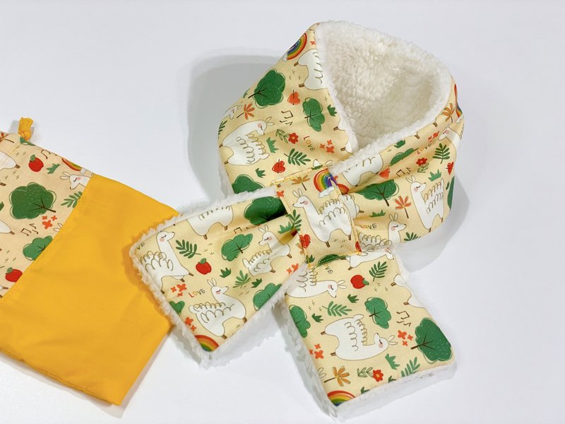 毛茸茸儿童围巾 羊驼 草泥马秋冬保暖 圣诞礼物首选 限量商品 - 围巾/披肩 - 棉．麻 白色