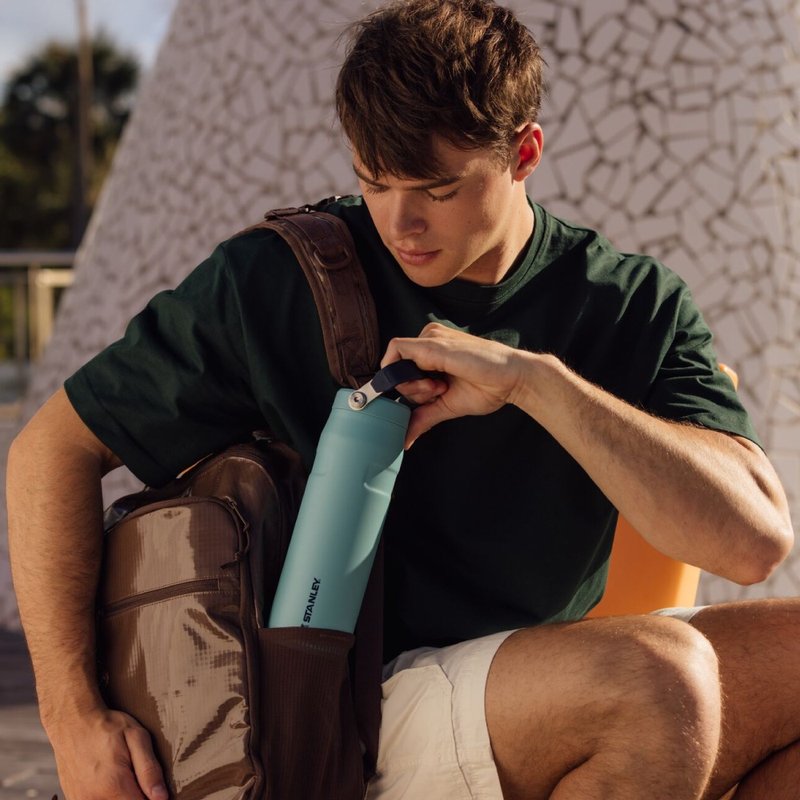 STANLEY轻重力系列 IceFlow Aerolight折叠吸管杯 0.7L / 龙舌蓝 - 保温瓶/保温杯 - 不锈钢 绿色