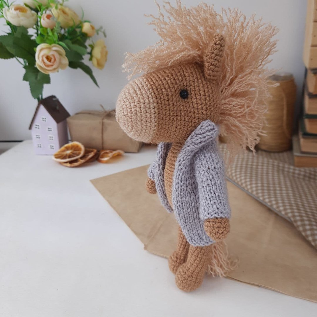 Amigurumi Horse Crochet Pattern. Amigurumi farm animal crochet pattern. - 线上课程/教学影片 - 其他材质 