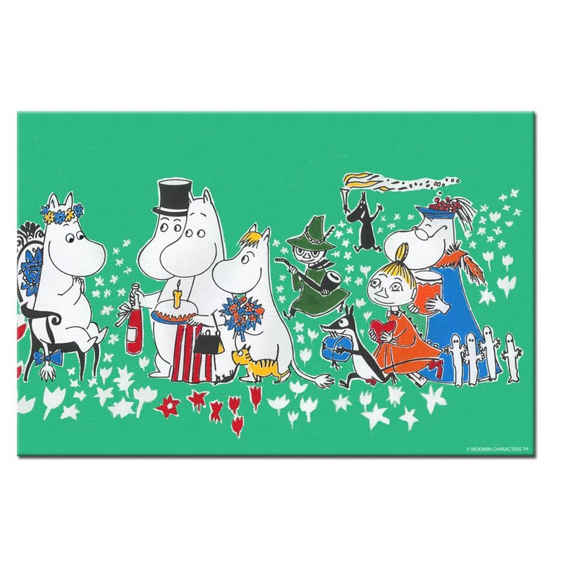 Moomin授权-无框画(60*60cm/50*70cm) - 墙贴/壁贴 - 棉．麻 绿色