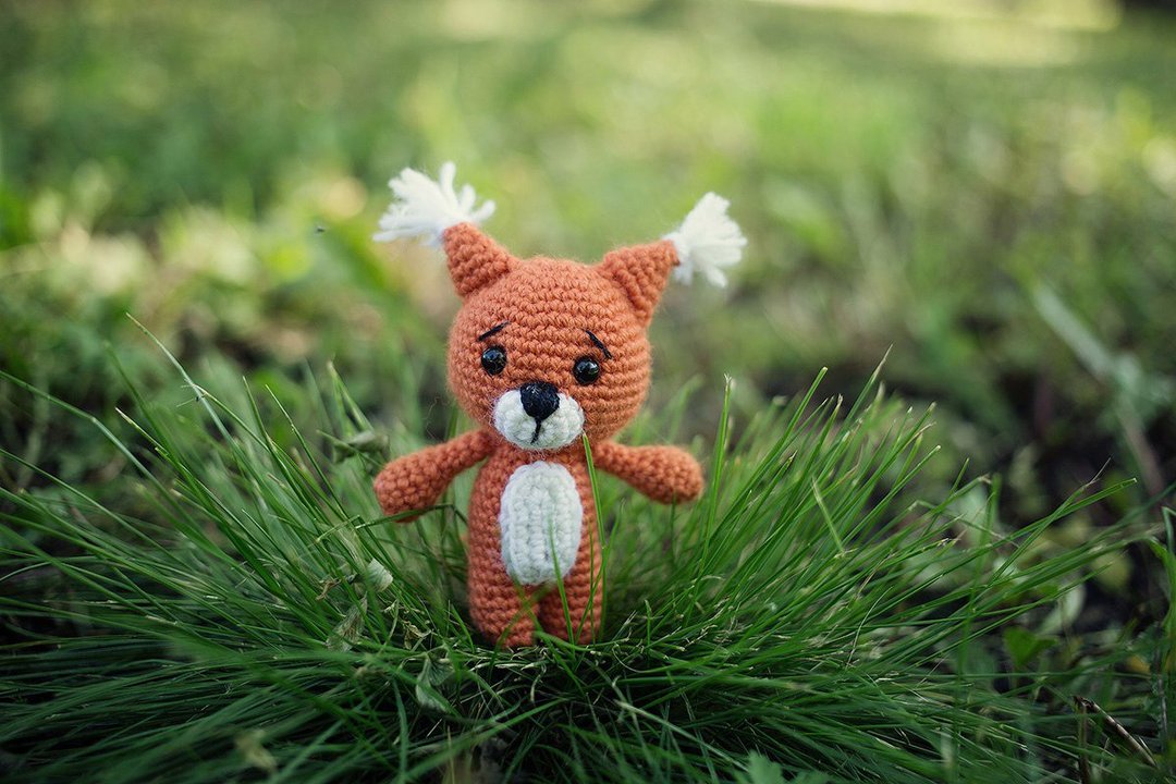Crochet squirrel, Crochet squirrel, Stuffed toy, squirrel toy, knitted squirrel - 玩具/玩偶 - 羊毛 橘色
