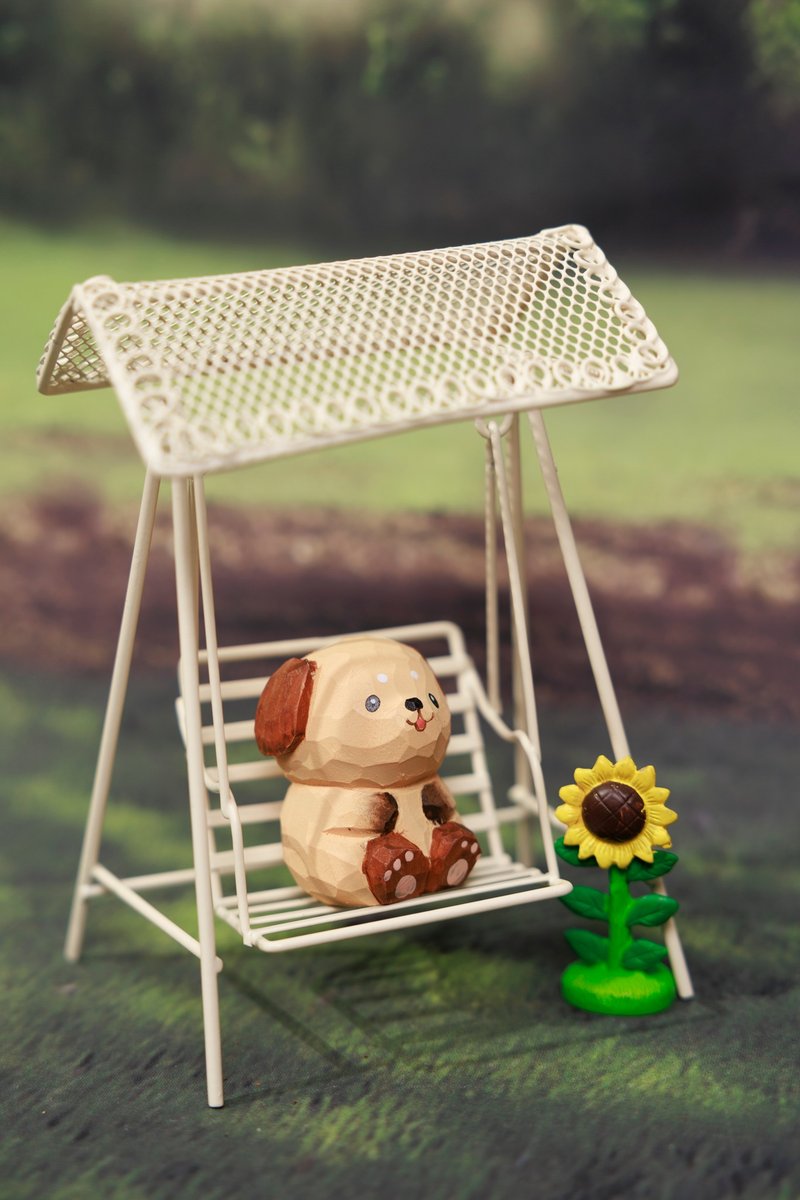 Islandoffer (原创设计) (十二生肖系列) 椴木雕狗仔 - 摆饰 - 木头 金色