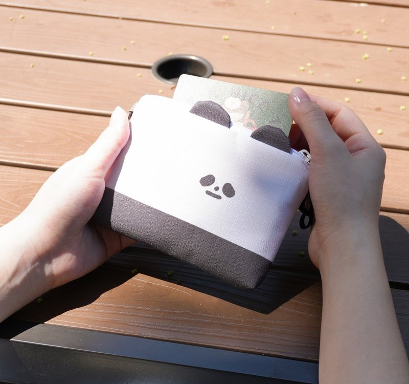 Furry Zoo 造型零钱包 轻量防水布 大猫熊 熊猫 - 皮夹/钱包 - 聚酯纤维 黑色