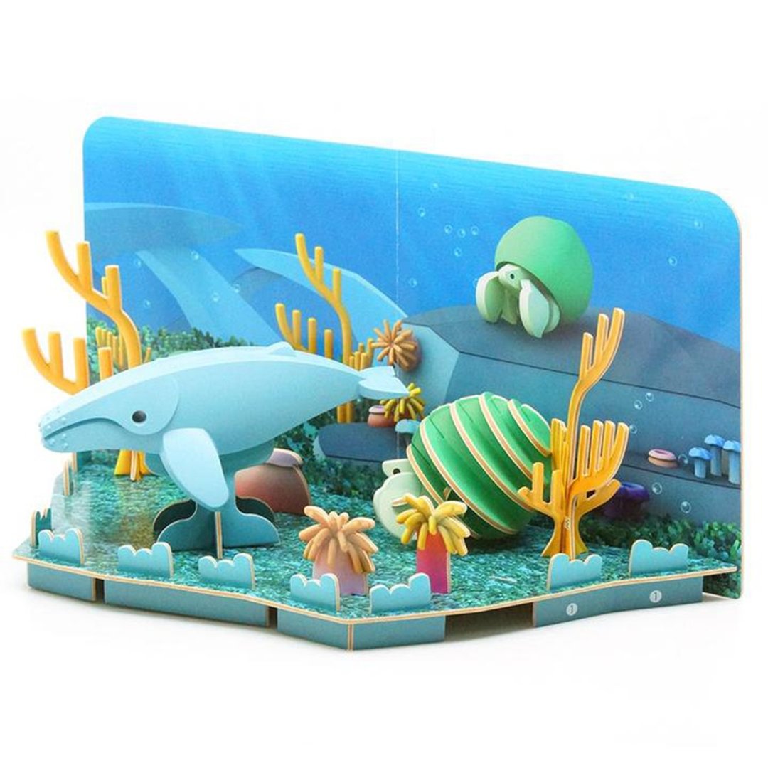 Halftoys Ocean 座头鲸 STEAM 教育玩具 no background - 摆饰 - 塑料 绿色