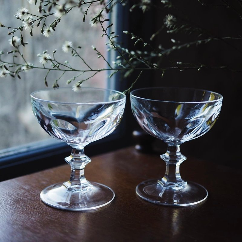 1970年法国Cristal dArques Paris 水晶玻璃高脚杯 - 酒杯/酒器 - 玻璃 透明