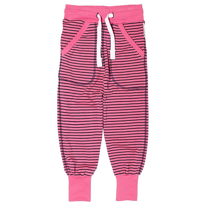 【瑞典童装】有机棉长裤3岁至8岁 粉红/蓝色 - 童装裤 - 棉．麻 红色