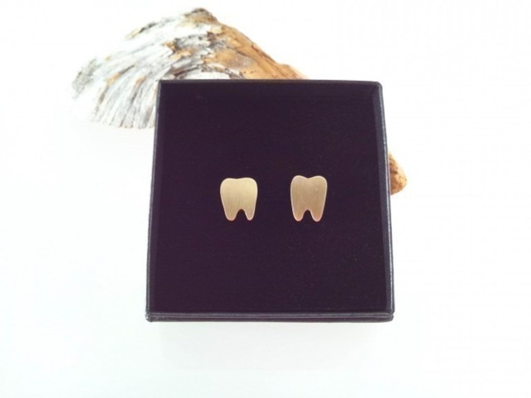 Tooth Brass Cufflinks ◇ Tooth Brass Cufflinks ◇ - 袖扣 - 其他金属 