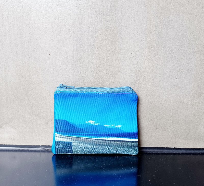 蔚蓝太平洋 - 手作零钱包 - 零钱包 - 棉．麻 蓝色