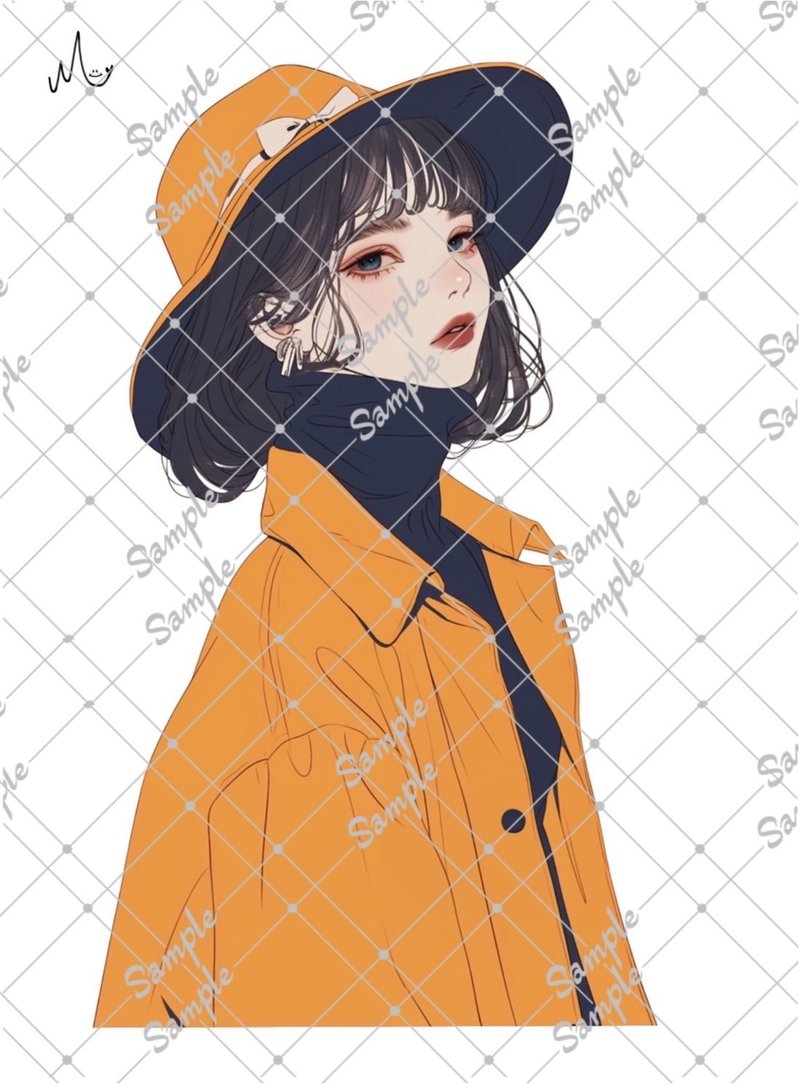 原创人物贴纸 9月新款 - 贴纸 - 纸 