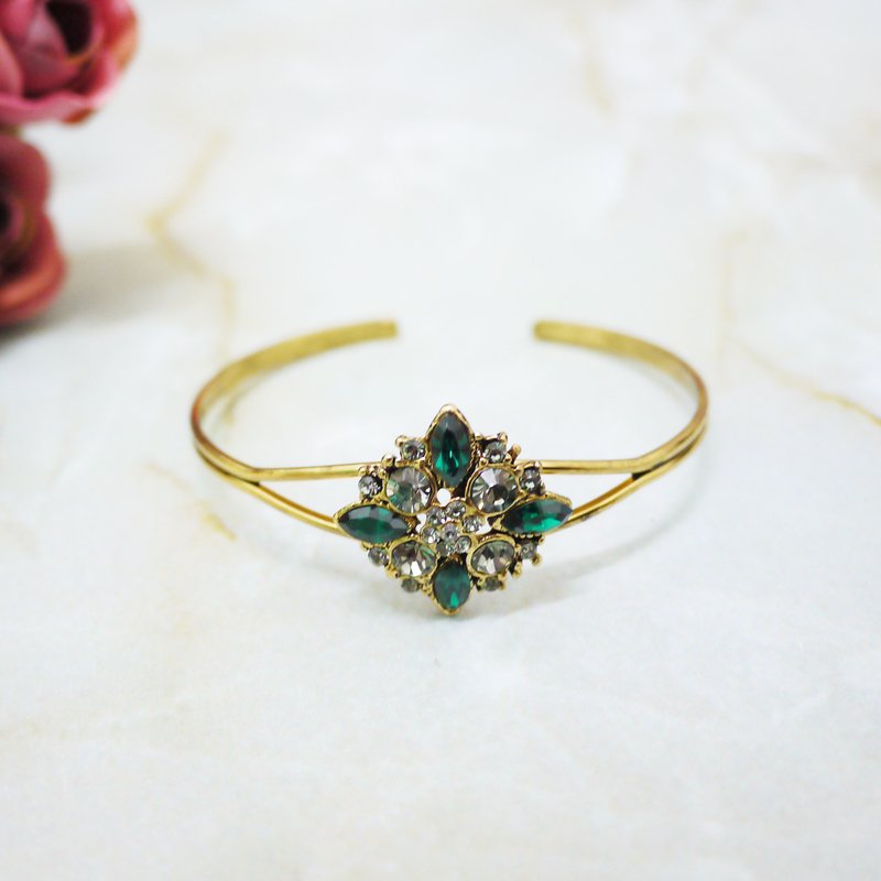 夜晚星光 · 璀璨宝石手环 NO.2 - 手链/手环 - 其他金属 绿色