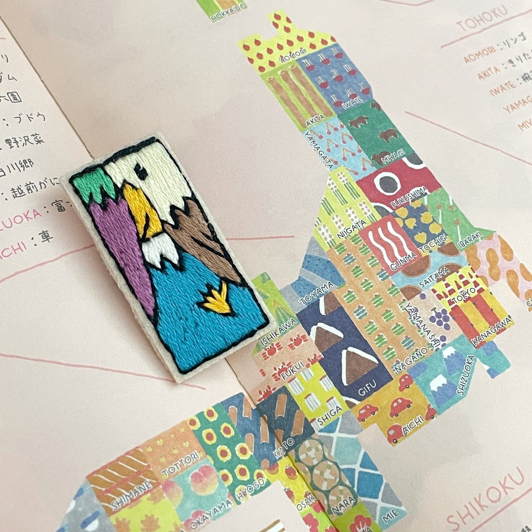 原创设计订制 l 定制化刺绣胸针 刺绣别针 插画胸针 定制图刺绣 - 胸针 - 棉 多色