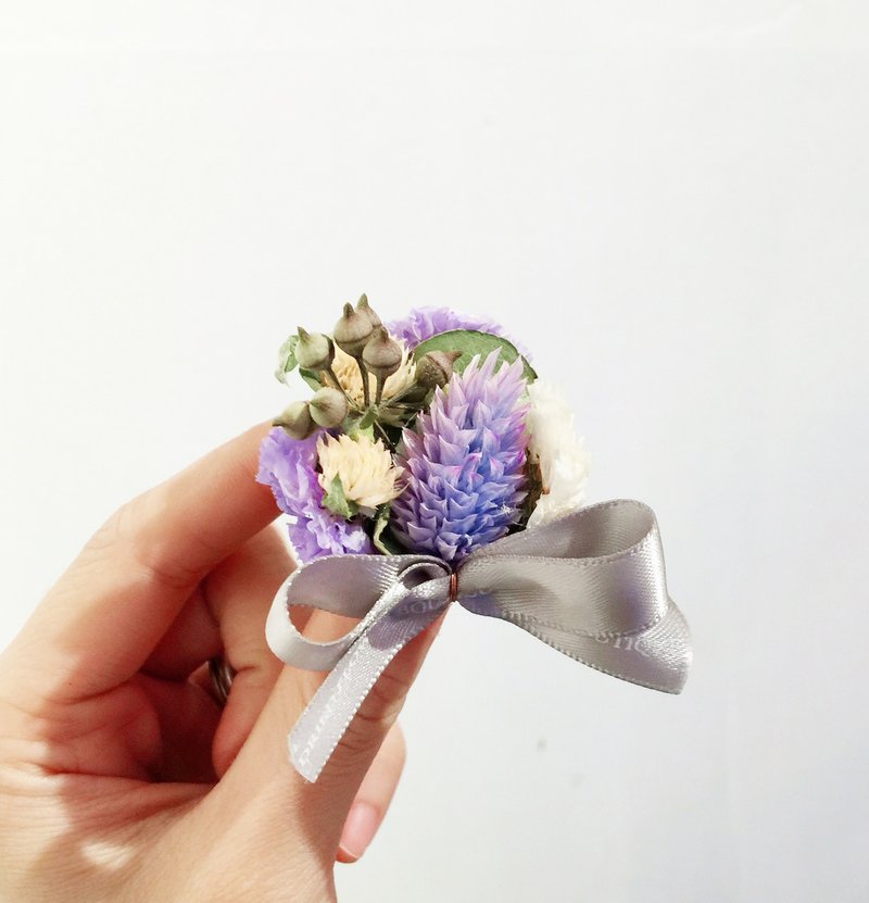 紫系干燥花小磁铁 【纪念品。婚庆小礼】 - 冰箱贴/磁贴 - 植物．花 紫色