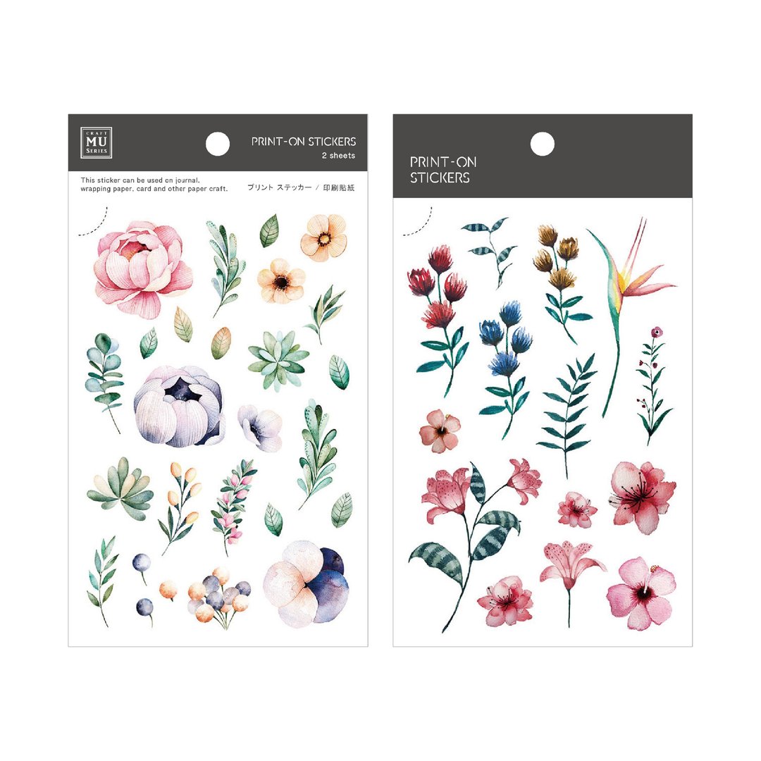【Print-On Stickers 转印贴纸】no.11-夏日花园 | 花草系列 - 贴纸 - 其他材质 紫色