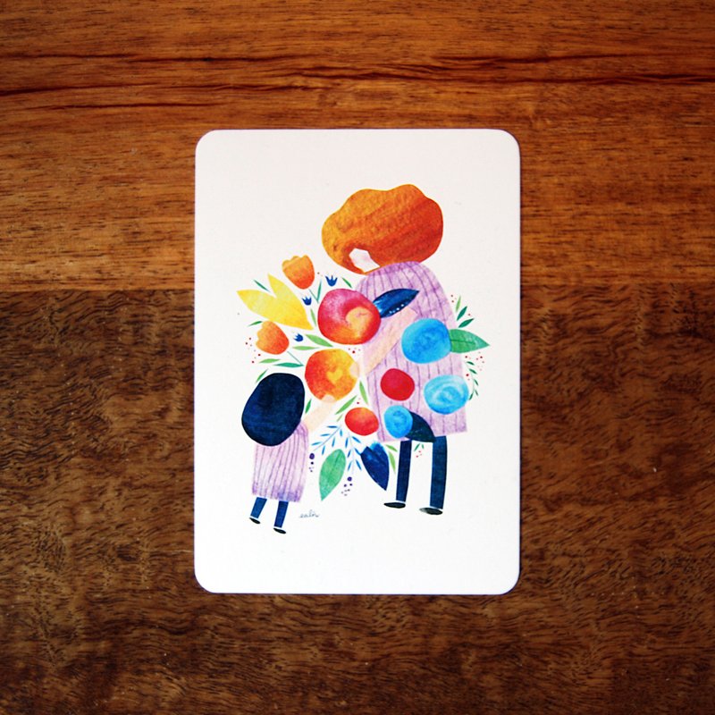 大大的拥抱 / 明信片 - 卡片/明信片 - 纸 多色