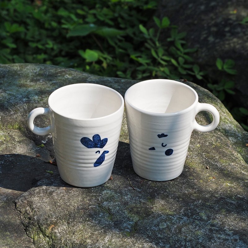 【团圆】咖啡杯-公鸡母鸡款(家)-360ml - 咖啡杯/马克杯 - 瓷 白色