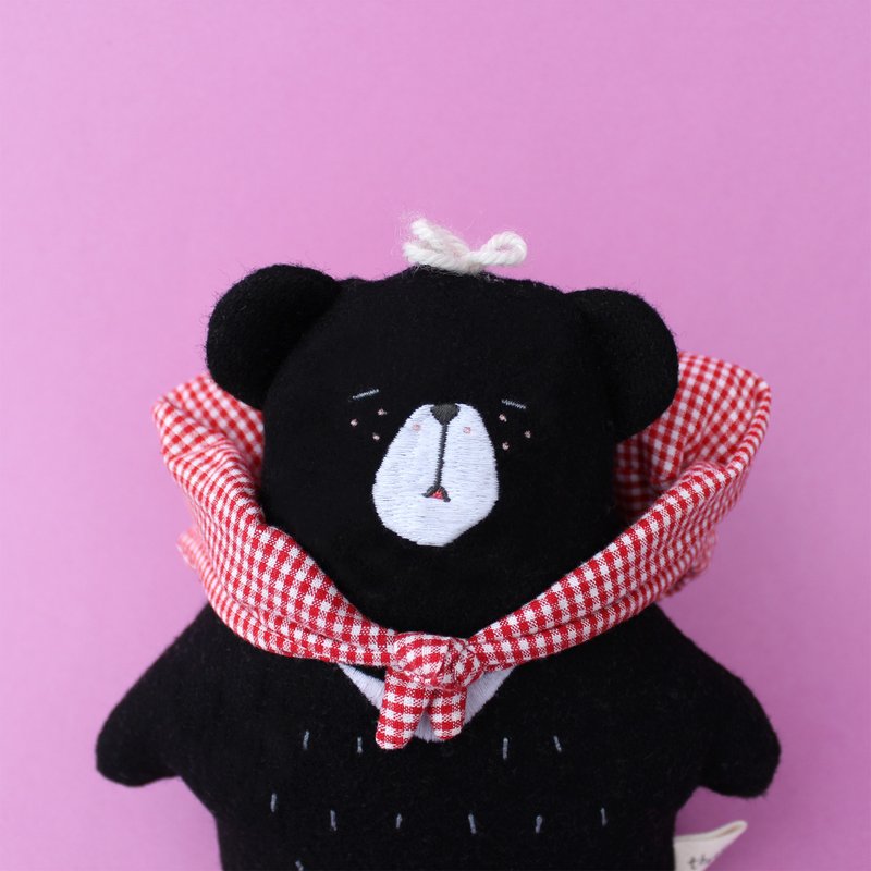 黑熊德笨 / theory theory小角色 发声刺绣布公仔 - 其他 - 其他材质 黑色