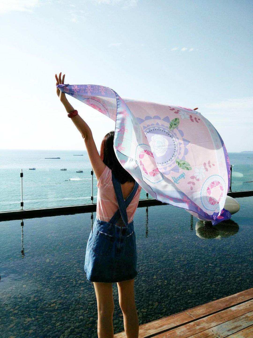 LovisRuk Scarf Collection : Love Mom Always Serie I - 丝巾 - 聚酯纤维 紫色