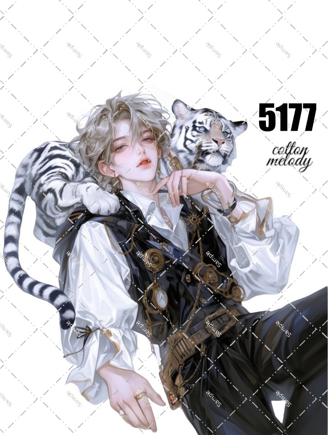 original sticker no.5177 人物贴纸 原创贴纸 原创人物贴纸 装饰贴纸 cotton melody - 贴纸 - 纸 