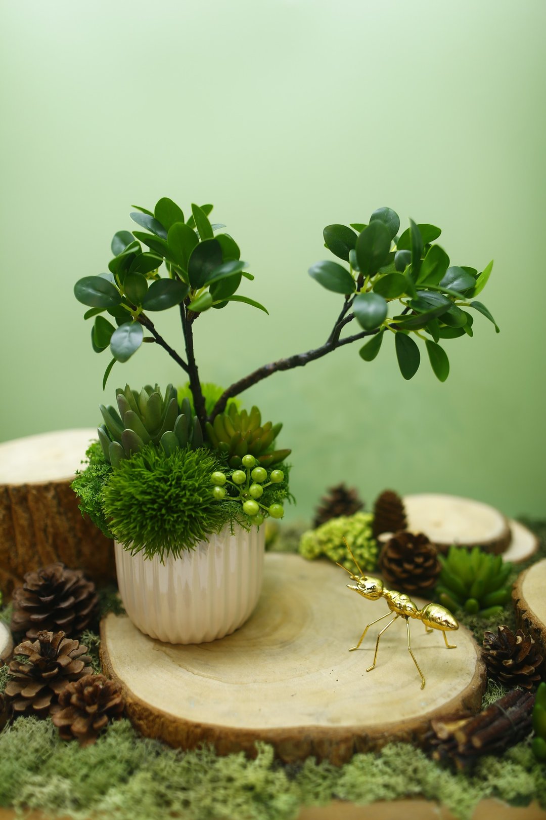 榕树下的禅学 绿植款香氛盆栽/拟真植物/人造盆栽/绿化/布置/礼物 - 植栽/盆栽 - 其他材质 绿色