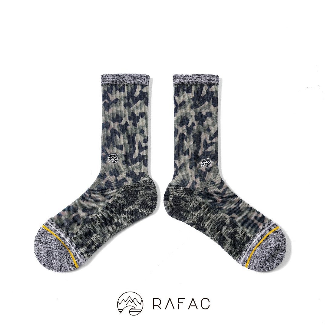 快速出货# RAFAC时髦运动中筒袜_迷彩绿 - 袜子 - 环保材料 绿色