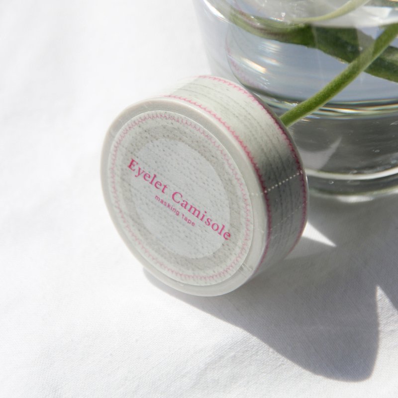 蕾丝削肩背心 造型和纸胶带 | 芭蕾粉 - 纸胶带 - 纸 白色