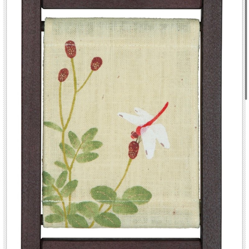 京都手绘亚麻画框-蜻蜓 - 摆饰 - 棉．麻 