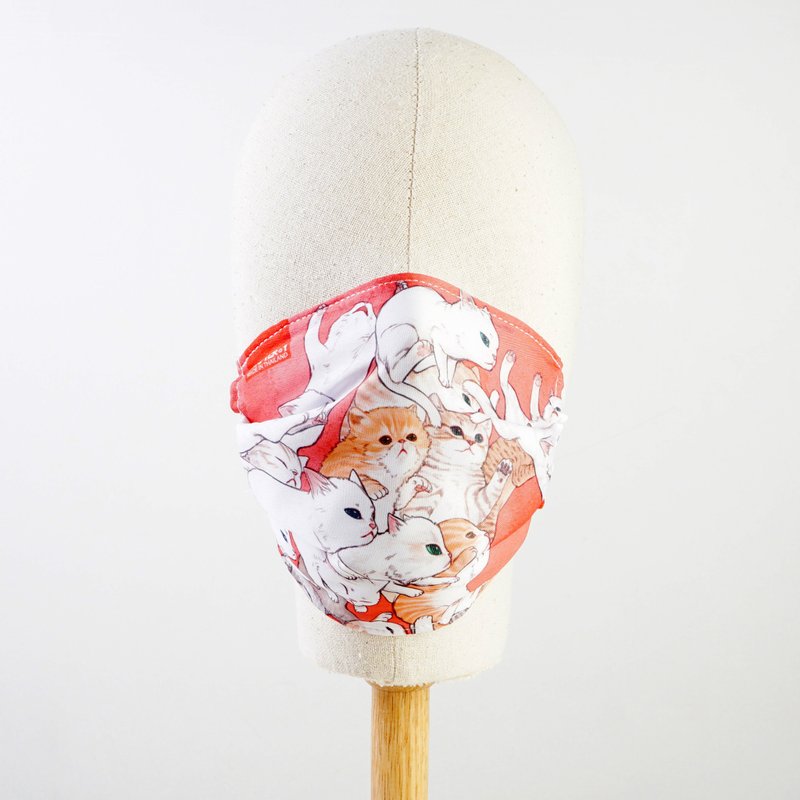 Cat wave Salo Anti Droplet Fabric MASK layers Dust Protect  1  pc - 口罩 - 其他材质 白色