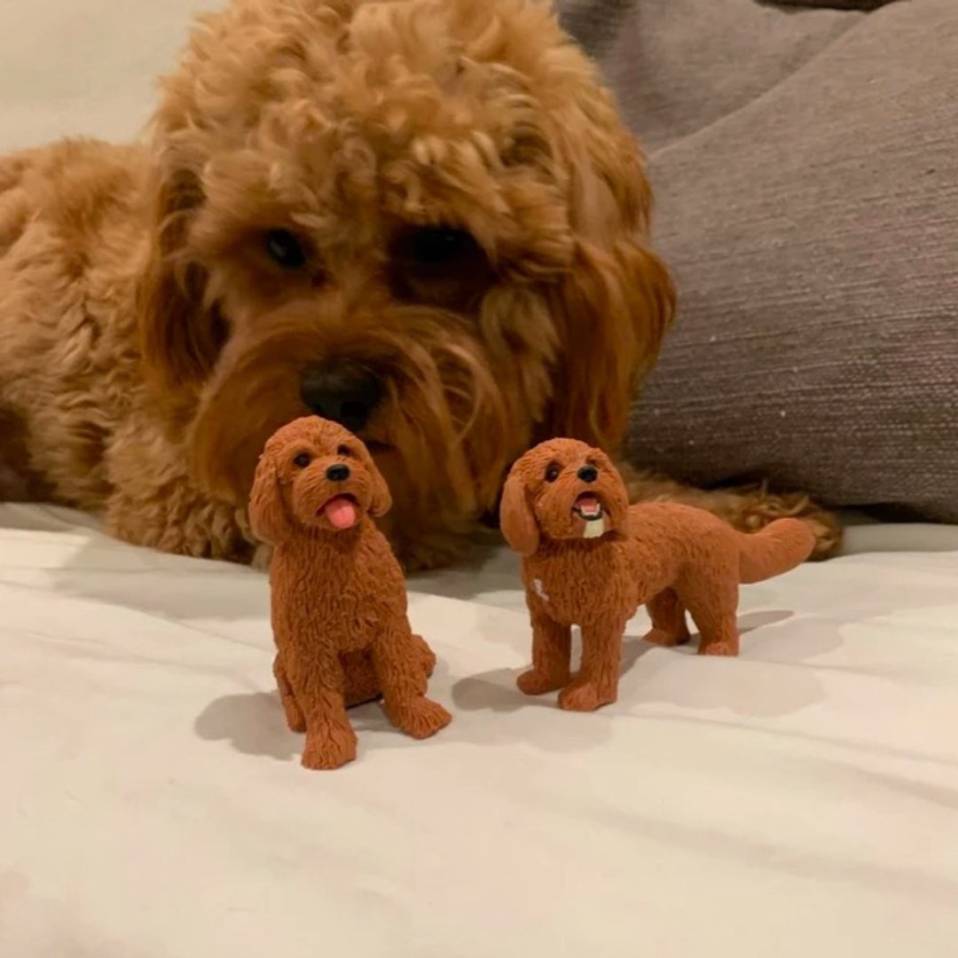 纯手工定制3D宠物艺术娃娃 订制狗狗猫咪毛小孩似颜绘肖像画公仔 - 玩偶/公仔 - 粘土 多色
