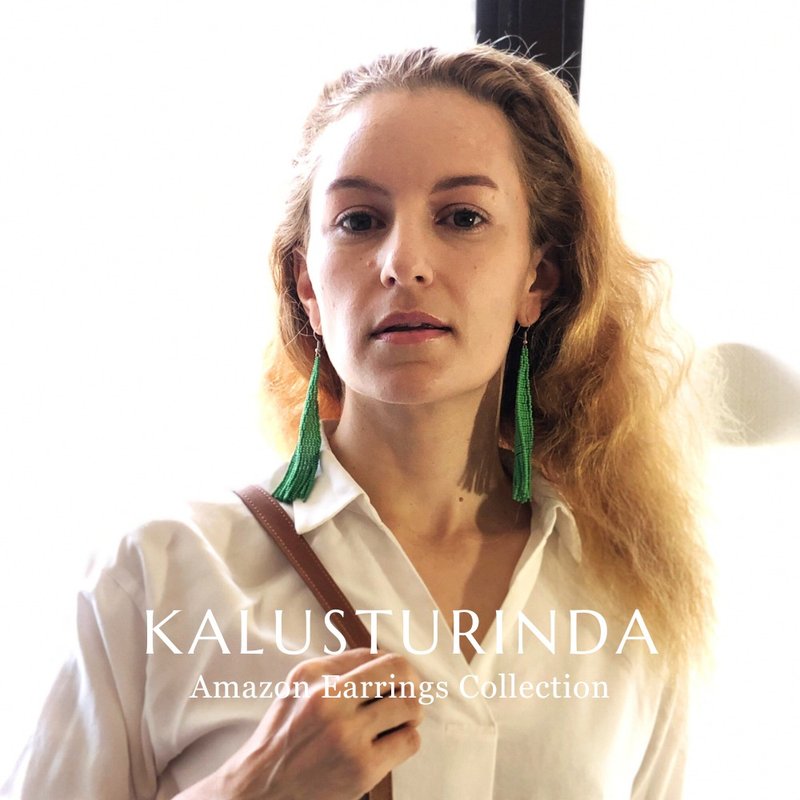 亚马逊宽恕耳环瀑布系列 - 多色可选 - 耳环/耳夹 - 其他材质 红色