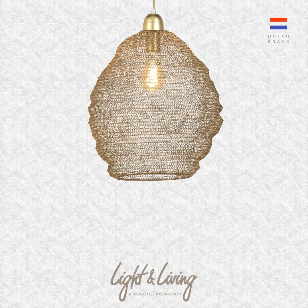 荷兰 Light & Living, 吊灯 NINA metal antique bronze 古铜色 - 灯具/灯饰 - 其他金属 咖啡色