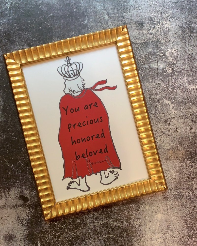 你是珍贵 You are Precious  有框画 A4 21×29.7 - 电子手绘真人画像/绘画/插画 - 木头 