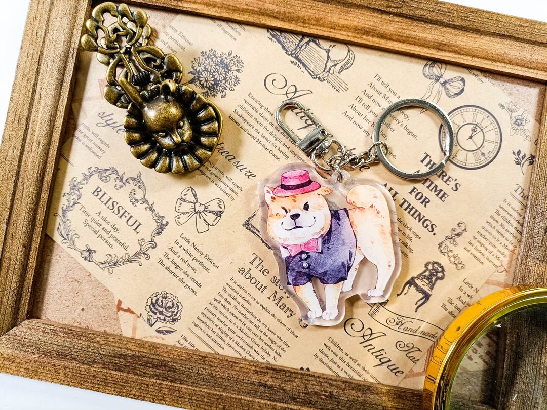 KR519可愛吊飾cute pendant_柴犬Shiba Inu.K/ 晶透吊飾_鑰匙圈 - 钥匙链/钥匙包 - 塑料 多色