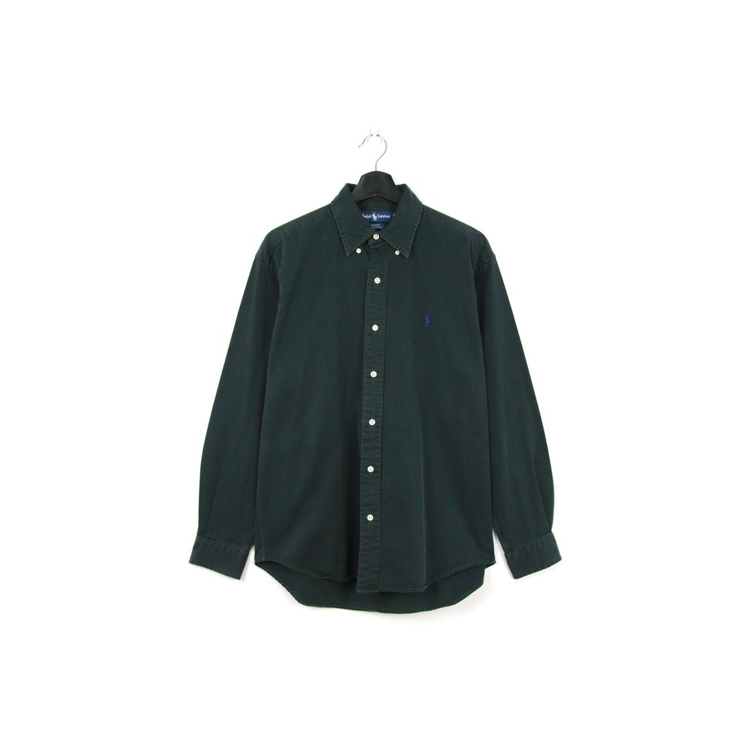 Back to Green::Polo Ralph Lauren 黑 //vintage shirt - 男装衬衫 - 棉 