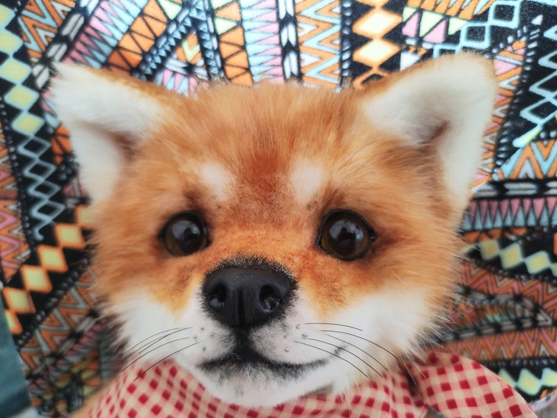 Shiba inu Puppy Doll, Cute Stuffed Animal, Plush Teddy Pet - 玩偶/公仔 - 其他材质 橘色