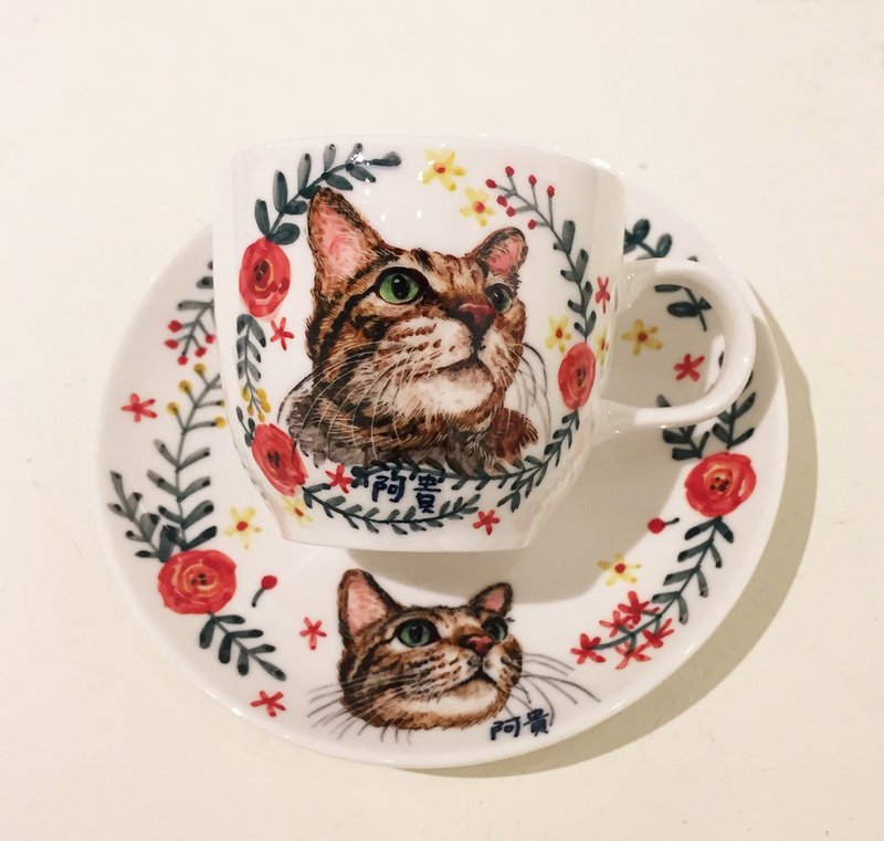 咖啡杯组-订制专属图案 定制化 宠物杯 - 咖啡杯/马克杯 - 瓷 白色