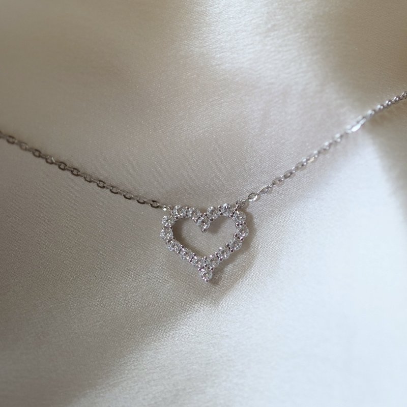MAISON M Shiny Heart爱心项链 - 项链 - 纯银 银色
