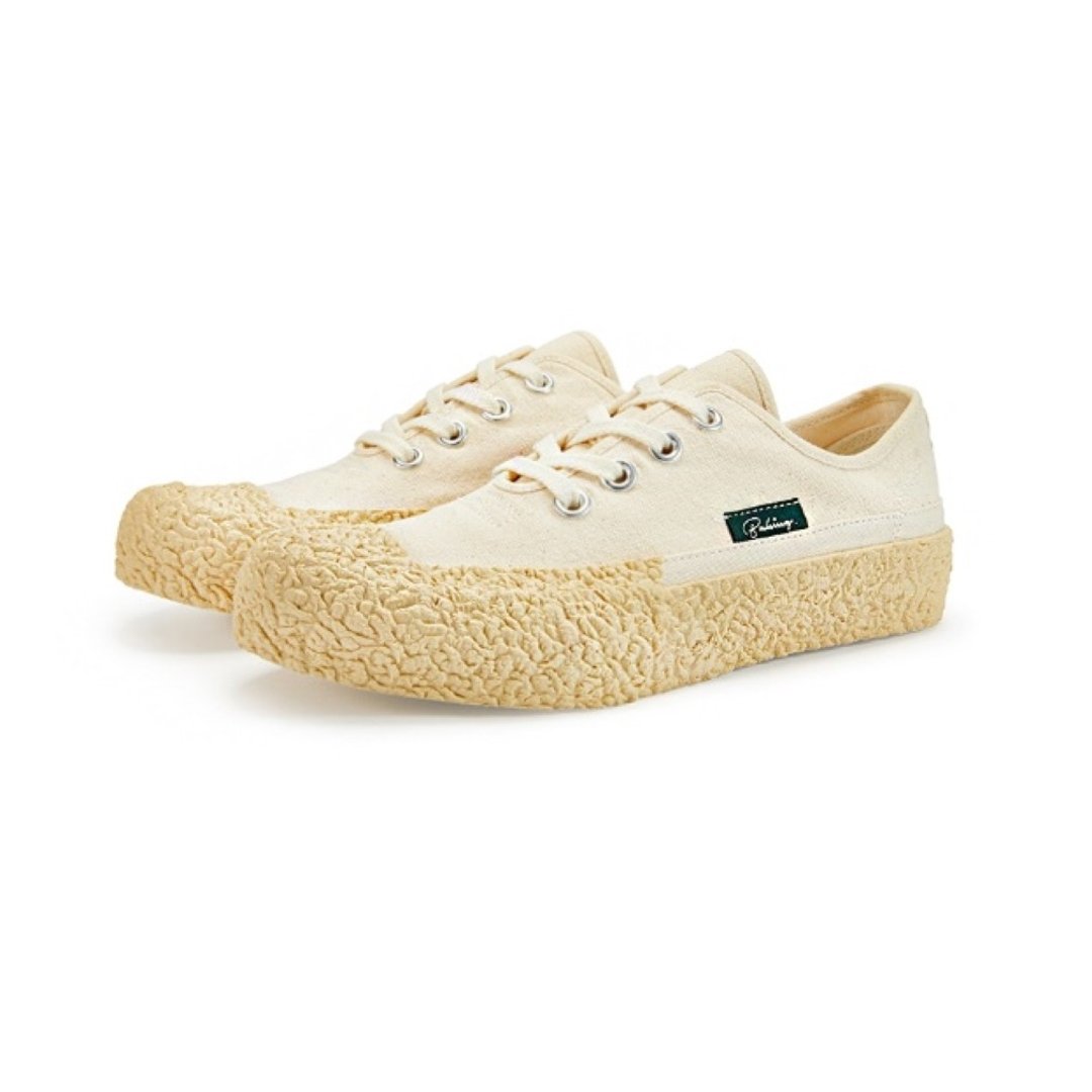BAKE-SOLE Crust Ecru / Canvas Shoes_Butter - 女款休闲鞋 - 棉 白色