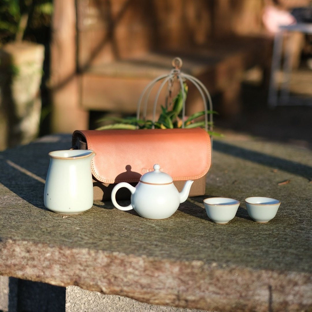 陶作坊|壶知己小梨型壶旅行套组_一壶一海两杯 - 茶具/茶杯 - 其他材质 绿色