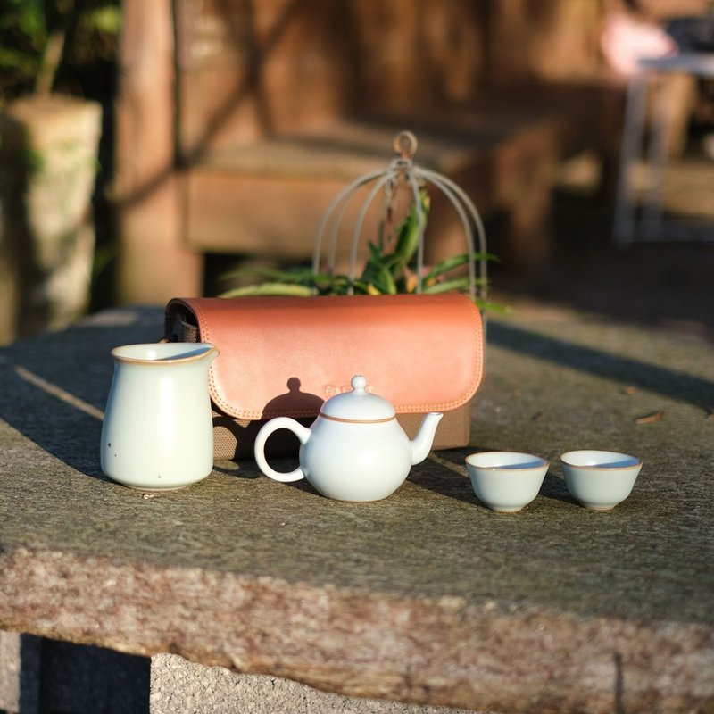 陶作坊|壶知己小梨型壶旅行套组_一壶一海两杯 - 茶具/茶杯 - 其他材质 绿色