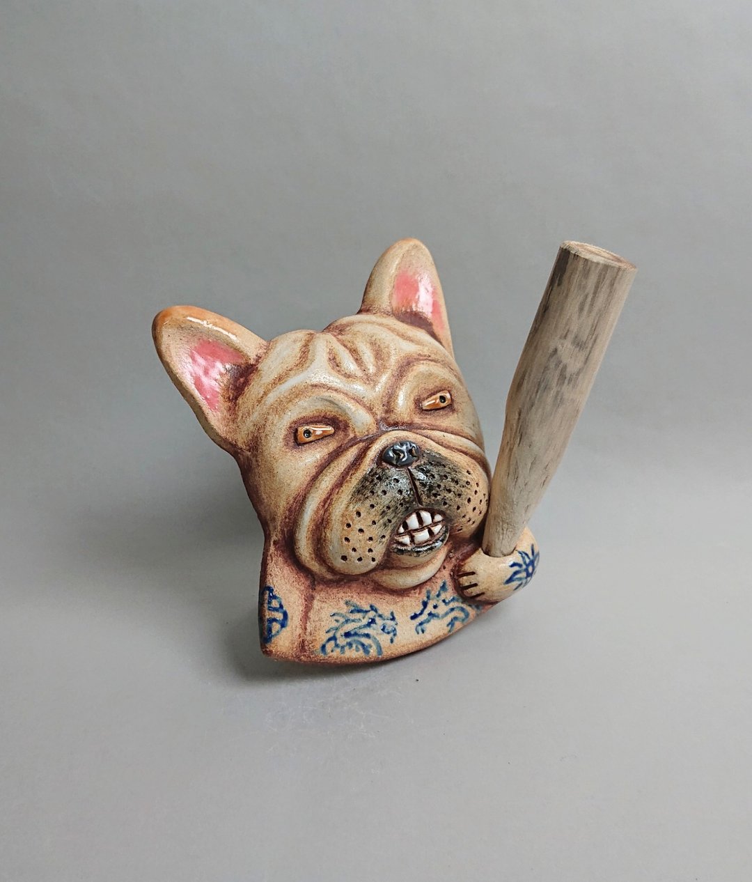 法斗扩香器02(手工陶制品) - 香薰/精油/线香 - 陶 白色