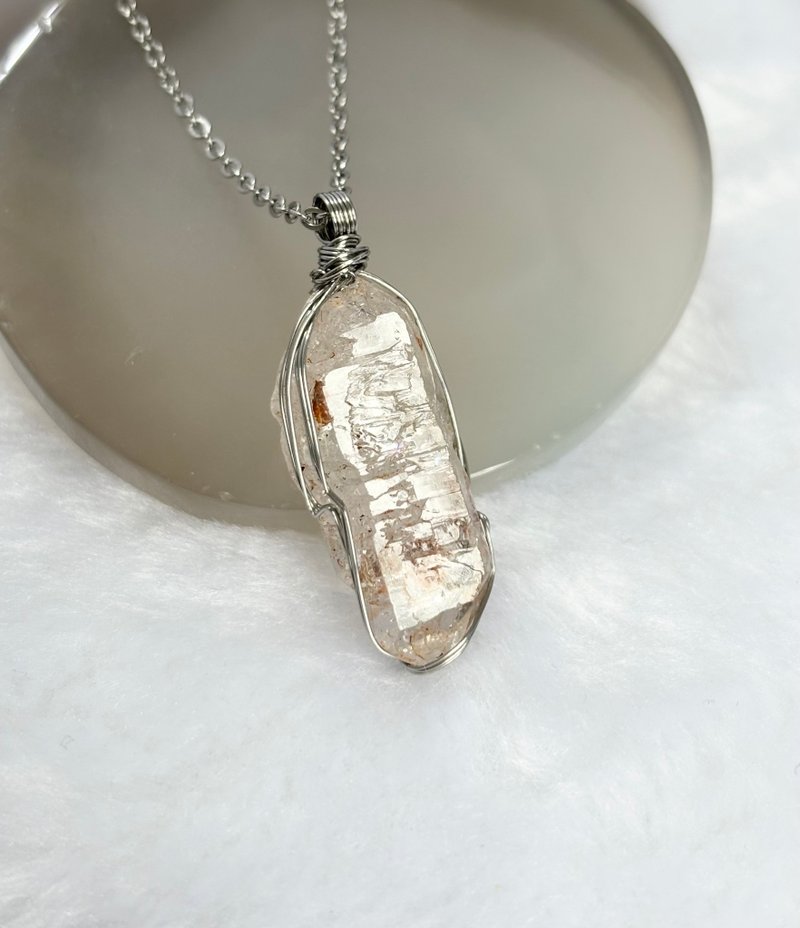 *天然* 骸骨水晶 颈链 Natural Skeletal Quartz Necklace - 颈链 - 水晶 透明