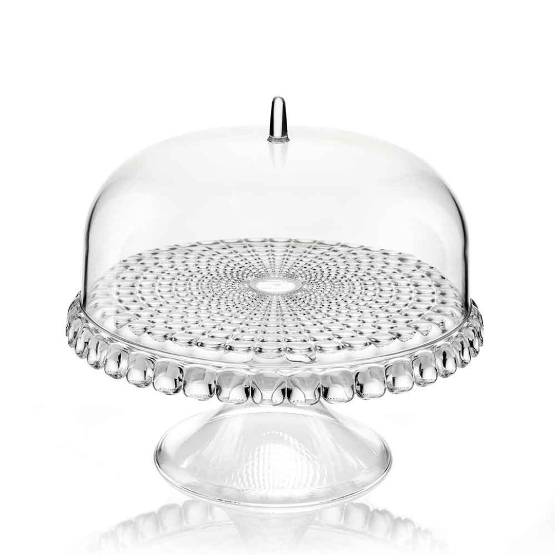 Tiffany系列-36CM含盖蛋糕盘-原厂彩盒 - 盘子/餐盘/盘架 - 塑料 透明