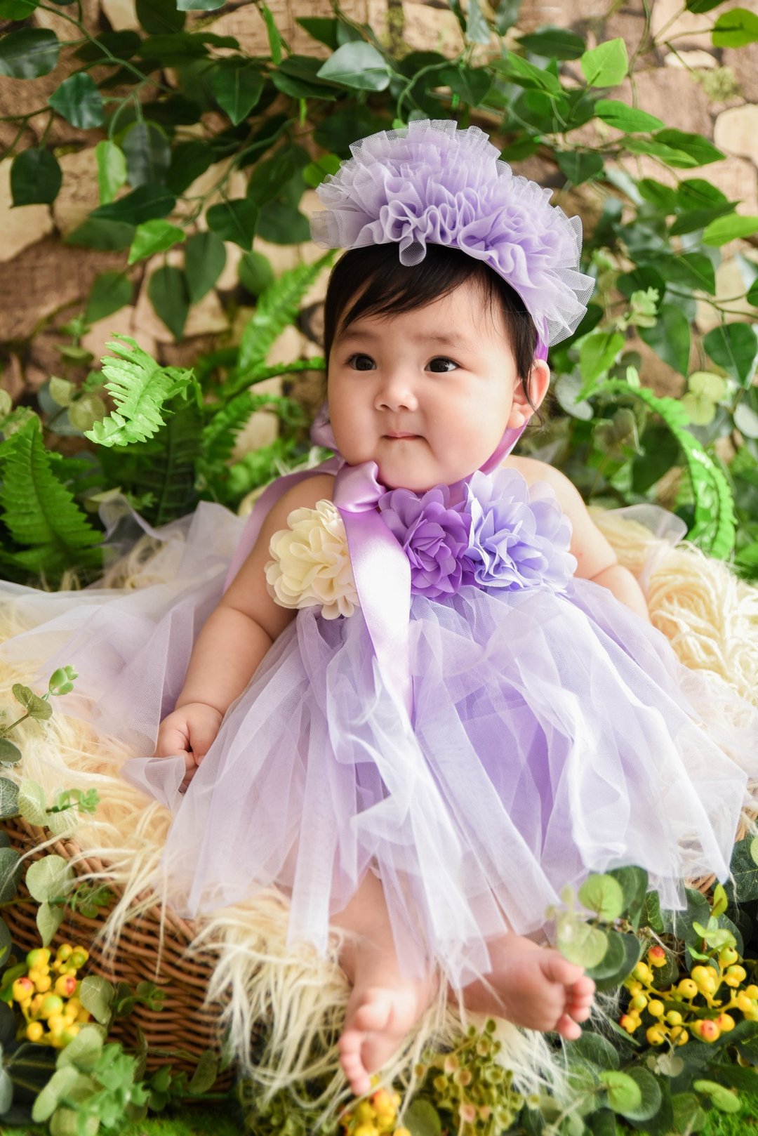 公主澎澎裙礼服 DIY材料包 生日 抓周 收涎 party 花童 0-8Y pink/purple - 其他 - 其他材质 粉红色