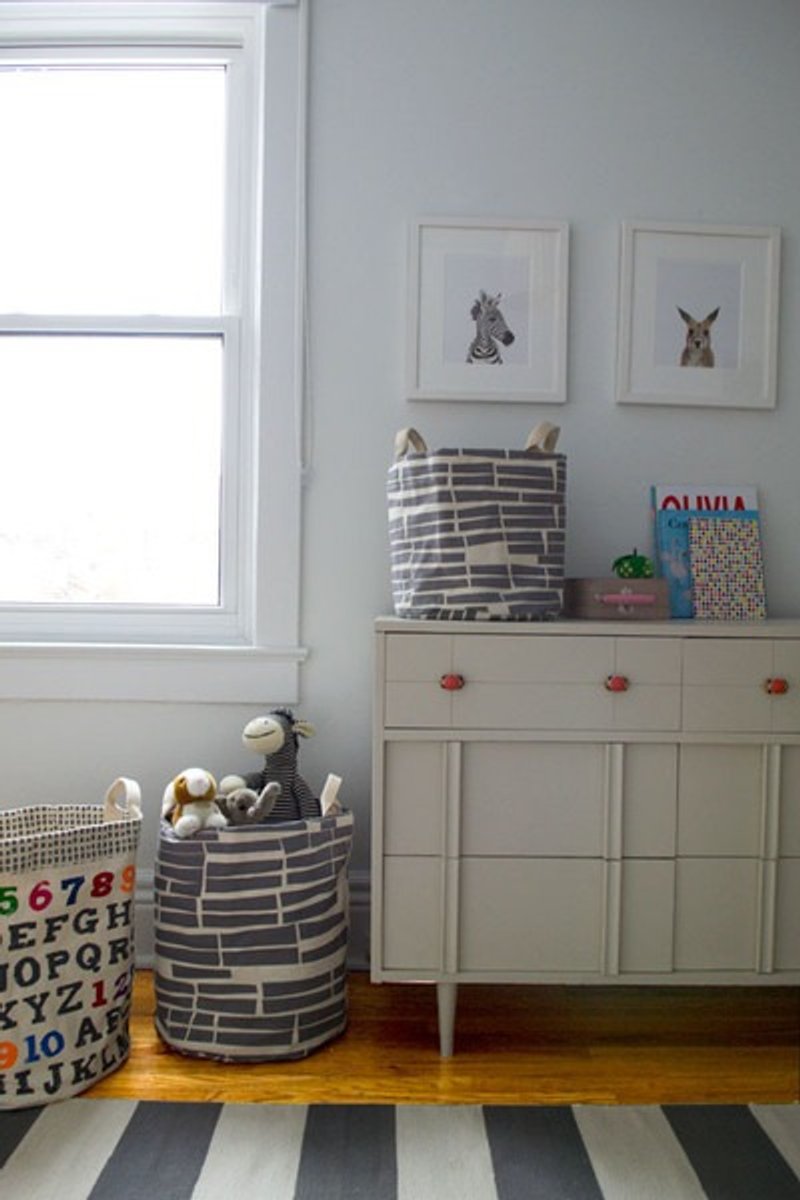 【加拿大fluf有机棉】大收纳两用袋--(小砖块山芋紫) - 收纳用品 - 棉．麻 紫色