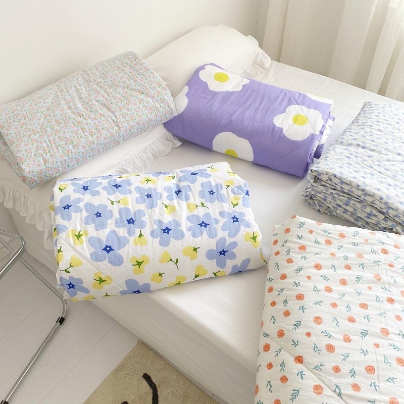 喜欢fafa 原创设计小碎花夏凉被可爱清新水洗空调冷气被盖毯 - 寝具 - 棉．麻 