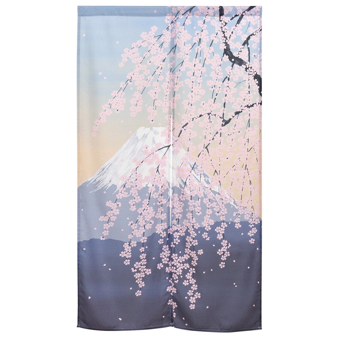 日本コスモ长门帘富士山垂枝樱花 - 门帘/门牌 - 其他人造纤维 