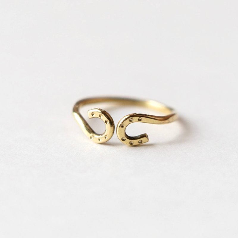 马蹄　ツインリング - 戒指 - 铜/黄铜 金色
