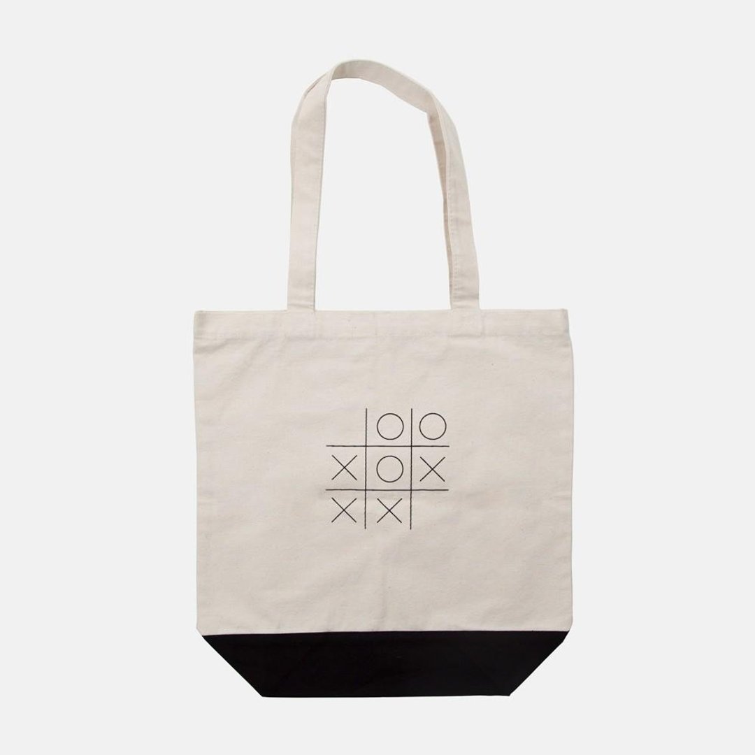Marubatsu Game Tote Bag Canvas Tcollector - 手提包/手提袋 - 棉 白色