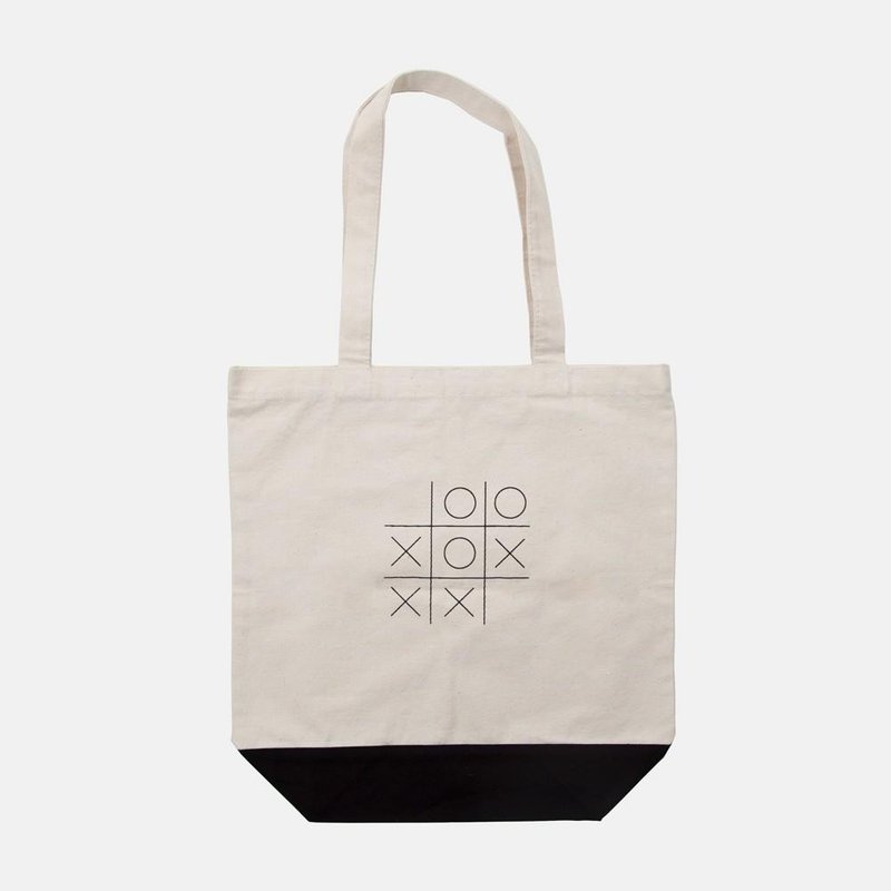Marubatsu Game Tote Bag Canvas Tcollector - 手提包/手提袋 - 棉．麻 白色