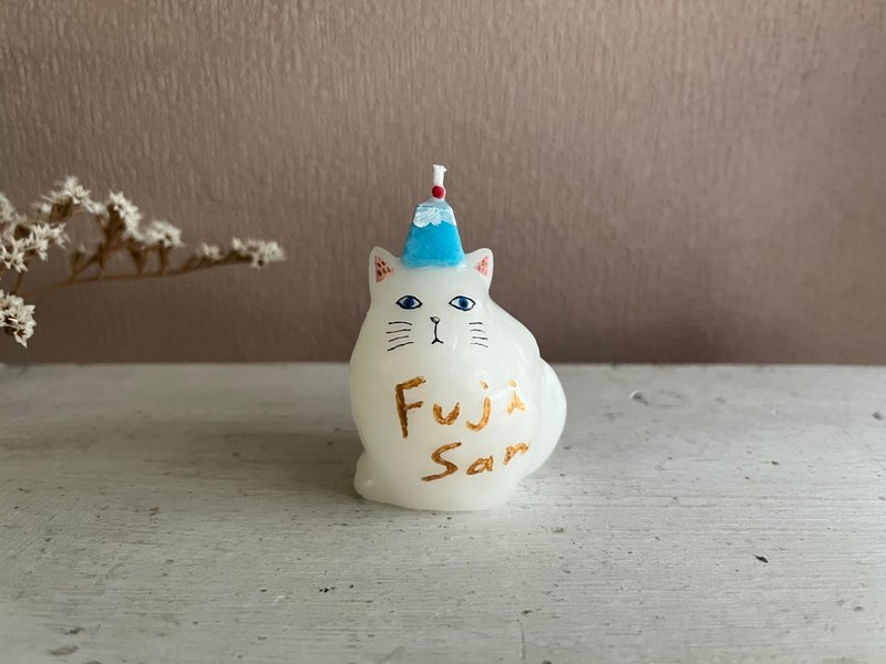 富士山猫 - 蜡烛/烛台 - 蜡 蓝色